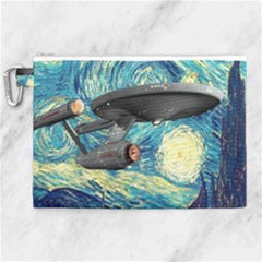 Star Starship The Starry Night Van Gogh Canvas Cosmetic Bag (xl) by Mog4mog4