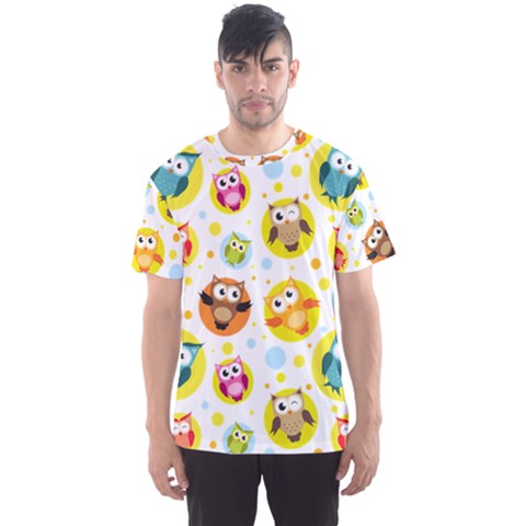Owl Bird Cartoon Men s Sport Mesh Tee by Bakwanart