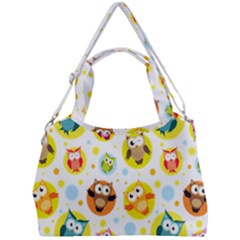 Owl Bird Cartoon Double Compartment Shoulder Bag by Bakwanart