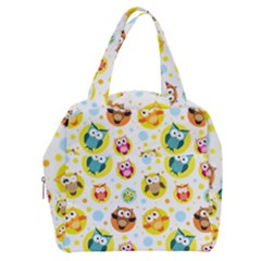 Owl Bird Cartoon Boxy Hand Bag by Bakwanart