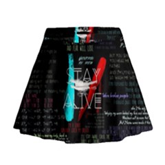 Stay Alive Mini Flare Skirt by Bakwanart
