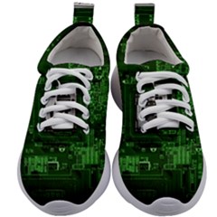 Technology Computer Chip Electronics Industry Circuit Board Kids Athletic Shoes by Bakwanart