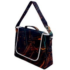Abstract Colorful Circuit Box Up Messenger Bag by Bakwanart