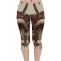 Christmas Dark Demon Evil Horror Krampus Velvet Capri Leggings  View1