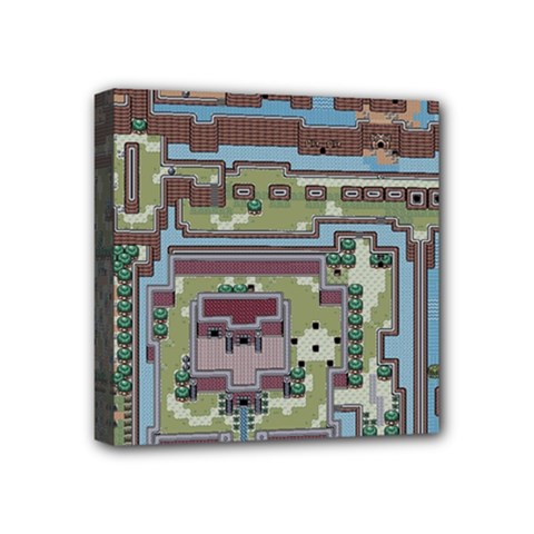 Arcade Game Retro Pattern Mini Canvas 4  X 4  (stretched) by Bakwanart