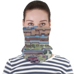 Arcade Game Retro Pattern Face Seamless Bandana (adult) by Bakwanart