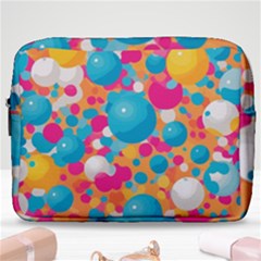 Circles Art Seamless Repeat Bright Colors Colorful Make Up Pouch (large) by 99art