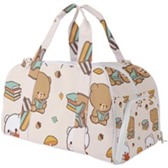 Bear Cartoon Background Pattern Seamless Animal Burner Gym Duffel Bag by 99art