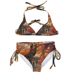 Collage Art Ai Wow Awesome Kids  Classic Bikini Set by 99art