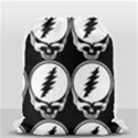 Black And White Deadhead Grateful Dead Steal Your Face Pattern Drawstring Bag (Small) View2
