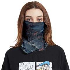 Architectural Design Abstract 3d Neon Glow Industry Face Covering Bandana (two Sides) by 99art