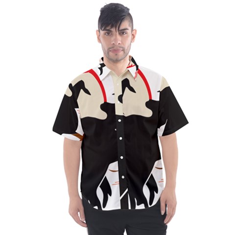 Bat Broom Broomstick Men s Short Sleeve Shirt by 99art