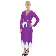 Explosion-firecracker-pyrotechnics Velvet Maxi Wrap Dress by 99art