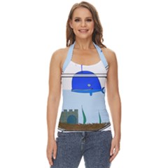 Wal-fish-small-world-lake-sea Basic Halter Top by 99art