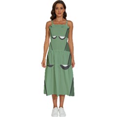 Cartoon-cute-frankenstein-halloween Sleeveless Shoulder Straps Boho Dress by 99art