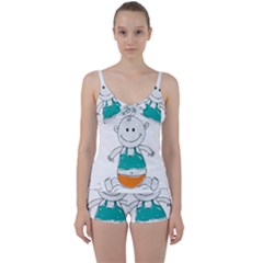 Baby-cute-child-birth-happy Tie Front Two Piece Tankini by 99art