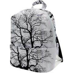 Tree-silhouette-winter-plant Zip Up Backpack by 99art