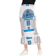 Technology-clip-art-r2d2 Maxi Fishtail Chiffon Skirt by 99art