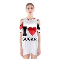 I Love Sugar  Shoulder Cutout One Piece Dress by ilovewhateva