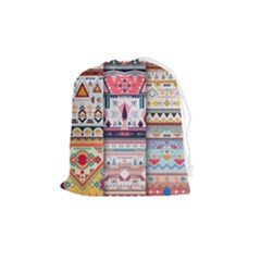 Pattern Texture Multi Colored Variation Drawstring Pouch (medium) by danenraven