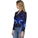Abstract Design Art Pattern Wallpaper Shape Decoration Women s Long Sleeve Revers Collar Cropped Jacket View2