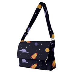 Cosmos Rockets Spaceships Ufos Full Print Messenger Bag (m) by Cowasu