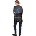 New York Night Central Park Skyscrapers Skyline Long Sleeve Velvet Kimono  View2