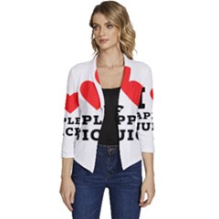 I Love Apple Juice Women s Casual 3/4 Sleeve Spring Jacket by ilovewhateva