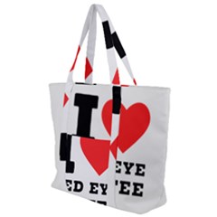 I Love Red Eye Coffee Zip Up Canvas Bag by ilovewhateva