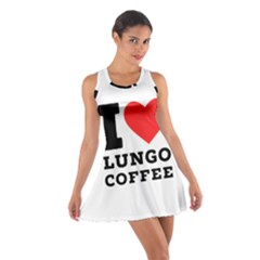I Love Lungo Coffee  Cotton Racerback Dress by ilovewhateva