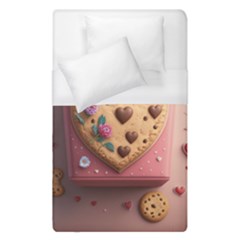 Cookies Valentine Heart Holiday Gift Love Duvet Cover (single Size) by Ndabl3x