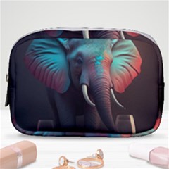 Elephant Tusks Trunk Wildlife Africa Make Up Pouch (small) by Ndabl3x