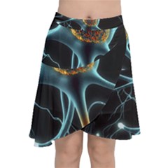 Organism Neon Science Chiffon Wrap Front Skirt by Ndabl3x