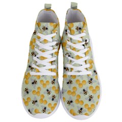 Honey Bee Bees Pattern Men s Lightweight High Top Sneakers by Ndabl3x