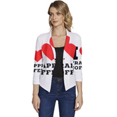 I Love Frappe Coffee Women s Casual 3/4 Sleeve Spring Jacket by ilovewhateva