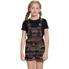 Processor Cpu Board Circuit Kids  Short Overalls by Wav3s