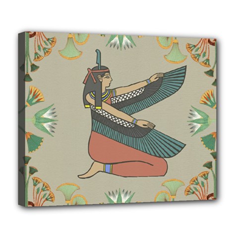 Egyptian Woman Wing Deluxe Canvas 24  X 20  (stretched) by Wav3s