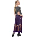 Skyscraper-town-urban-towers Velour Split Maxi Skirt View2