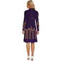 Skyscraper-town-urban-towers Long Sleeve Shirt Collar A-Line Dress View4