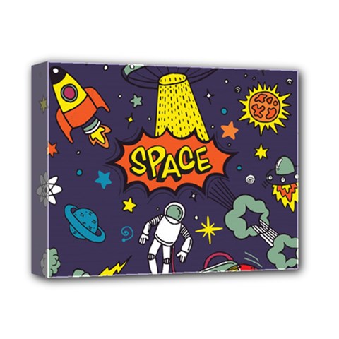 Vector Flat Space Design Background With Text Deluxe Canvas 14  X 11  (stretched) by Wav3s