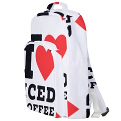 I Love Iced Coffee Double Compartment Backpack by ilovewhateva