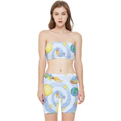 Science Fiction Outer Space Stretch Shorts And Tube Top Set by Ndabl3x