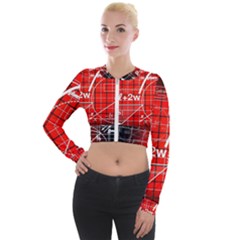 Geometry Mathematics Cube Long Sleeve Cropped Velvet Jacket by Ndabl3x