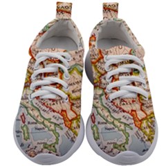 Map Europe Globe Countries States Kids Athletic Shoes by Ndabl3x