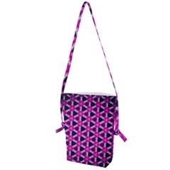 Digital Art Artwork Abstract Folding Shoulder Bag by Ndabl3x