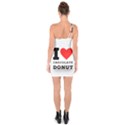 I love chocolate donut One Shoulder Ring Trim Bodycon Dress View2
