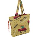 Childish-seamless-pattern-with-dino-driver Drawstring Tote Bag View2