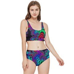 Abstract Piece Color Frilly Bikini Set by Vaneshop