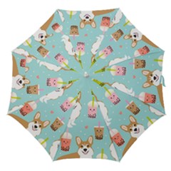 Welsh Corgi Boba Tea Bubble Cute Kawaii Dog Breed Straight Umbrellas by Wav3s