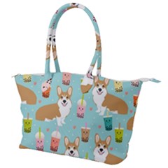 Welsh Corgi Boba Tea Bubble Cute Kawaii Dog Breed Canvas Shoulder Bag by Wav3s